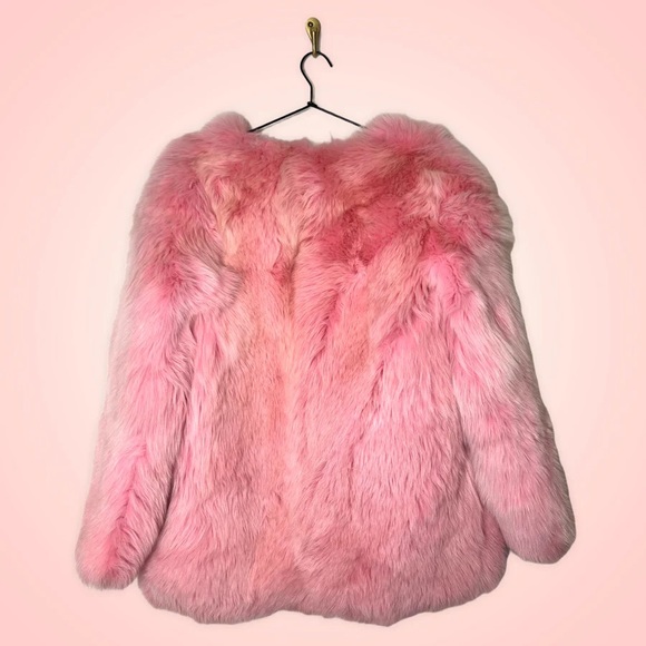 Twenty Fall pink fur coat (Sz S) - Picture 3 of 3